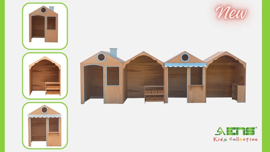 Anaokulu ve Kreşler için Ahşap İç Mekan Aktivite Oyun Köşesi