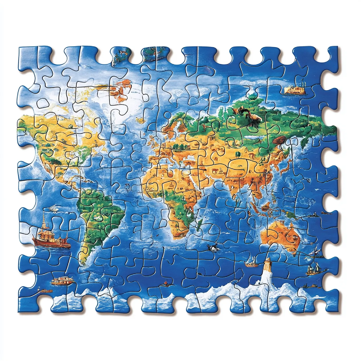 Dünya Haritası Puzzle Dünya Haritası Puzzle